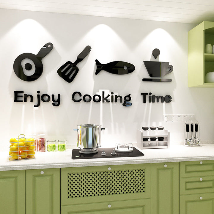 Transform Your Kitchen with Our Cute Minimalist Wall Sticker Decor