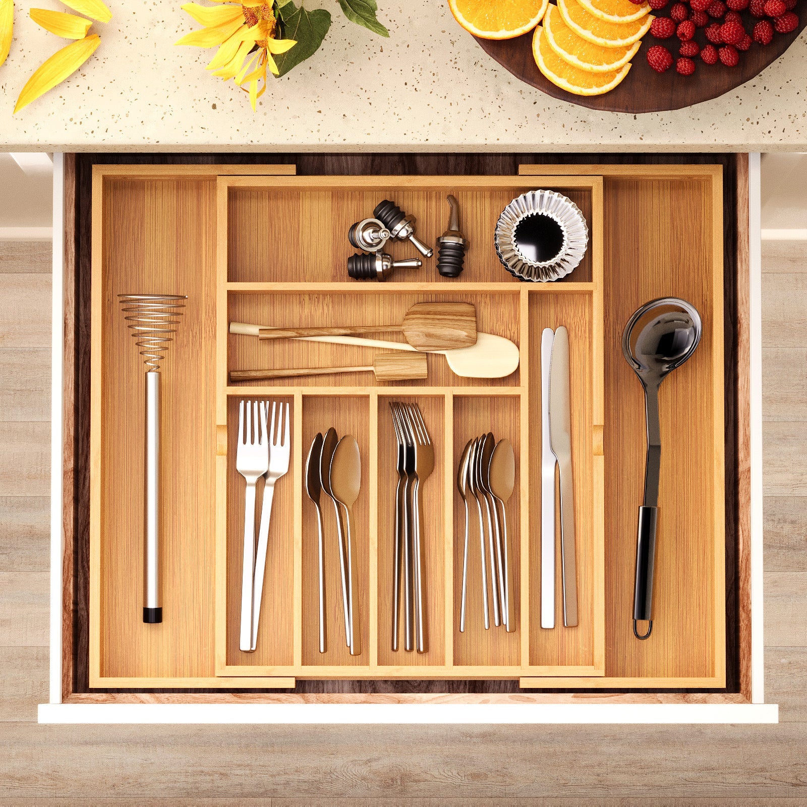 Transform Your Kitchen with the Pull-Out Kitchen Utensil Organizer Drawer
